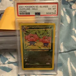 2001 Pokemon TCG Southern Islands Vileplume 17/18 Holo Promo PSA 6 - Image 1