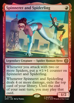 MTG Spinneret and Spiderling Foil ** Marvel's Spider-Man ** English - Image 1