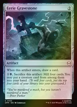 MTG Eerie Gravestone Foil ** Marvel's Spider-Man ** English - Image 1
