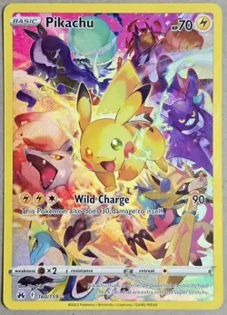 Pokemon TCG Pikachu 160/159 Crown Zenith Secret Rare Full Art Holo NM - Image 1