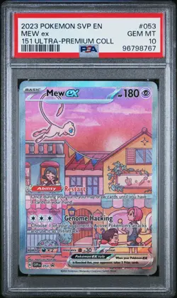 2023 POKEMON SVP EN-SV BLACK STAR PROMO 151 ULTRA-PREM COLL #053 MEW EX PSA 10 - Image 1