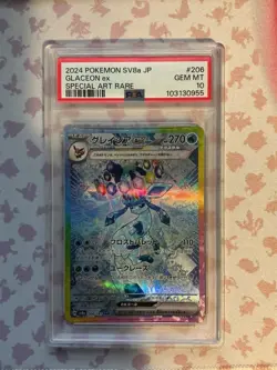 2024 Pokemon JPN SV8A-TERASTAL Fest EX SAR Glaceon PSA 10 GEM MINT - Image 1