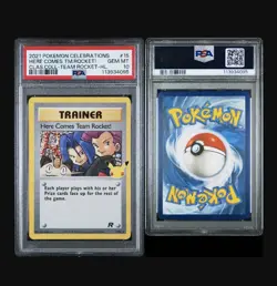 2021 Pokemon Celebrations Here Comes Team Rocket! Classic Collection #15 PSA 10 - Image 3
