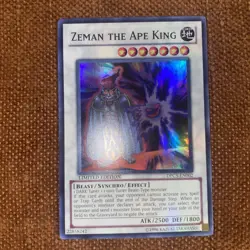 YUGIOH ZEMAN THE APE KING SUPER RARE DPC5-EN002 LIMITED EDITION - Image 1