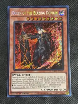 YuGiOh! Queen of the Blazing Domain MP25-EN147 Secret Rare 1st NM - Image 1