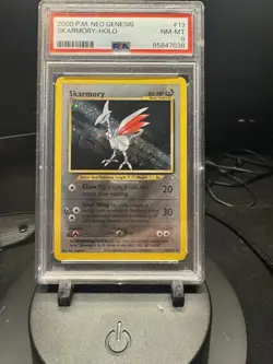 Pokemon TCG Skarmory Neo Genesis Holo Card 13/111 Unlimited Rare, PSA 8 - Image 1