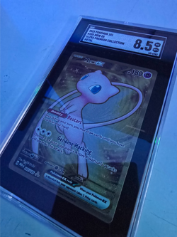 2023 Pokemon SV 151 Promo Mew-ex Metal Card #205 - SGC 8.5 (NM/MT+) - Image 3
