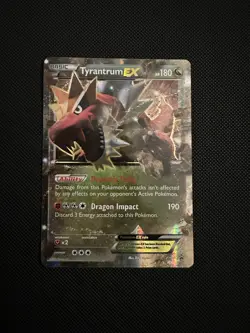 Pokemon TCG Tyrantrum EX Black Star Promos Holo Card XY70 - Image 1