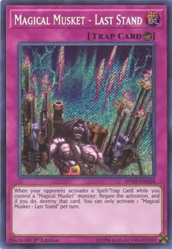 Yu-Gi-Oh Card - SPWA-EN028 - MAGICAL MUSKET - LAST STAND (secret rare holo) NM/M - Image 1