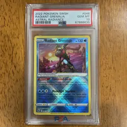 PSA 10 GEM MINT Radiant Greninja Astral Radiance 046/189 2022 Pokemon Card - Image 1