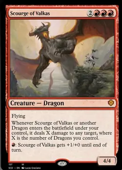 1x Scourge of Valkas MTG - Starter Commander Decks - NM-Mint - Image 1