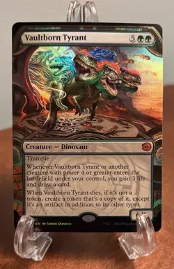 MTG Vaultborn Tyrant Showcase Raised Foil Outlaws of Thunder Junction OTJ Magic - Image 1