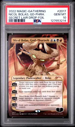 2022 MTG SECRET LAIR COUNTDOWN KIT #2017 NICOL BOLAS, GOD-PHARAOH PSA 10 - Image 1