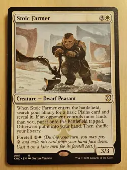 MTG Stoic Farmer [Kaldheim Commander, Near Mint] - Image 1