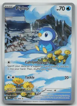 Pokemon TCG Piplup Illustration Rare 098/094 Near Mint Phantasmal Flames - Image 1