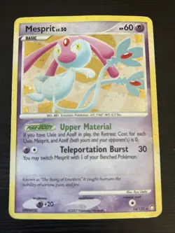 Mesprit 14/123 Mysterious Treasures Holo (Pokemon TGC) Poor - Image 1