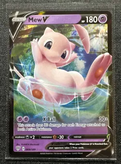 Mew V Darkness Ablaze 069/189 Regular Ultra Rare Pokemon Card NM-M - Image 1