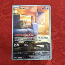 Skwovet 222/198 Pokemon Scarlet & Violet Base Holo Art Illustration R Pack Fresh - Image 1