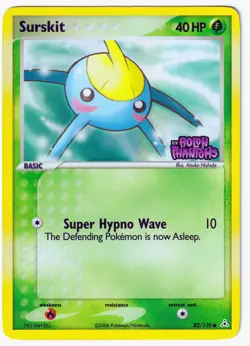 Surskit Common Holon Phantoms 82/110 MP Reverse Holo Stamped Pokemon TCG - Image 1