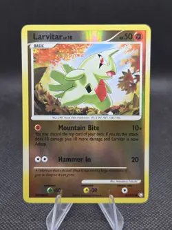 Larvitar (Reverse Holo) 87/123 Pokemon Mysterious Treasures - NM - Image 1