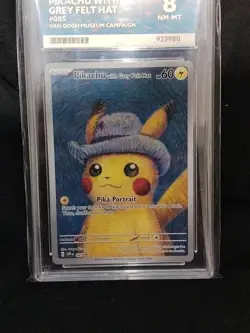 Pokemon Tcg Van Gogh Pikachu Felt Hat Promo Ace 8 - Image 2