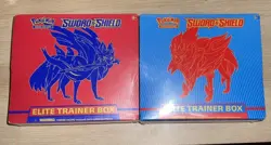 Pokemon TCG Sword & Shield Base Set Elite Trainer Box ETB Lot of 2 - NEW 820650104459 - Image 1