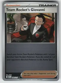 Team Rocket's Giovanni 204/217 Uncommon Ascended Heroes Pokemon Reverse Holo NM - Image 1