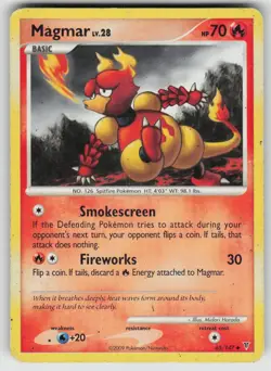 Magmar 65/147 Uncommon Supreme Victors Pokemon Heavily Played - Image 1