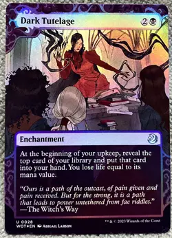 MTG Dark Tutelage 028 Foil Anime Wilds Of Eldraine Enchanting Tales MTG Card - Image 1