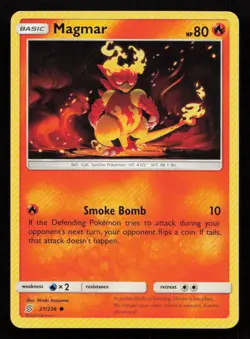 Magmar 21/236 Pokemon Unified Minds Common Lightly Played - Image 1