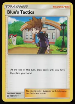 Blue's Tactics 188/236 Pokemon Unified Minds Uncommon Lightly Played - Image 1