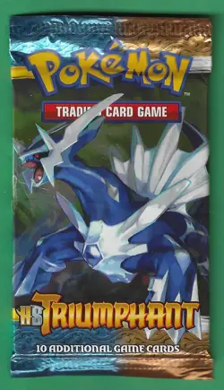 Pokemon "HGSS Triumphant" 10-Card Sealed Booster Pack (Palkia) X1 - Image 1