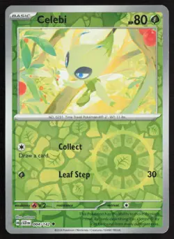 Celebi 4/142 Uncommon Stellar Crown Pokemon Reverse Holo Near Mint - Image 1