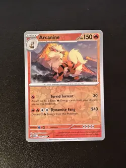 Arcanine 059/165 Scarlet & Violet 151 Uncommon Pokemon Reverse Holo LP - Image 1