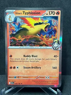 Ethan's Typhlosion 034/182 Destined Rivals Pokemon Holo Near Mint - Image 1