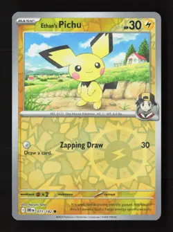 Ethan's Pichu 071/182 Common Destined Rivals Pokemon Reverse Holo Near Mint - Image 1
