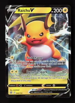 Raichu V 045/172 Holo V Rare Brilliant Stars Pokemon Near Mint - Image 1