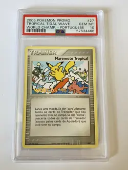 Pokemon World Championship 2005 Tropical Tidal Wave Promo #27 Portuguese PSA 10 - Image 1