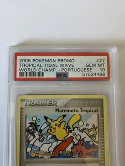 Pokemon World Championship 2005 Tropical Tidal Wave Promo #27 Portuguese PSA 10 - Image 2