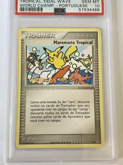 Pokemon World Championship 2005 Tropical Tidal Wave Promo #27 Portuguese PSA 10 - Image 3