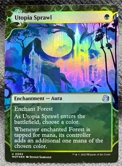 MTG Utopia Sprawl 63 Foil Borderless Wilds Of Eldraine Enchanting Tales Card - Image 1