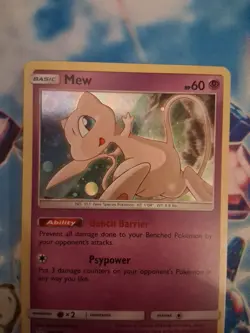 Mew SM215 Holo Black Star Promo Card Sun Moon Pokemon TCG - Image 1