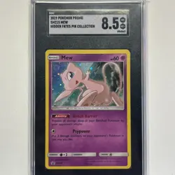 2019 Pokemon MEW SM215 Holo Black Star Promo Sun & Moon SGC 8.5 - Image 1