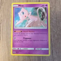 Mew SM215 Holo Black Star Promo Card Sun Moon Pokemon TCG Near Mint Condition - Image 1