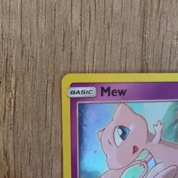Mew SM215 Holo Black Star Promo Card Sun Moon Pokemon TCG Near Mint Condition - Image 3