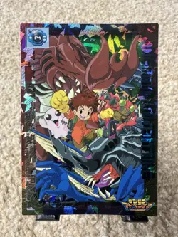 Digimon Adventure Animation Japanese Art Puzzle Card No.P4 Holo - Image 1