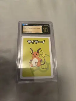 RAICHU OLD MAID PLAYING CARD 2019 JAPANESE CGC 10 PRISTINE - Image 1