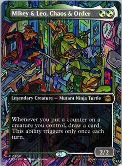Mikey & Leo, Chaos & Order (Borderless) R Teenage Mutant Ninja Turtles 200 NM - Image 1
