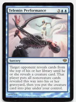 Telemin Performance 35 Rare Conflux Magic: The Gathering Lightly Played - Image 1