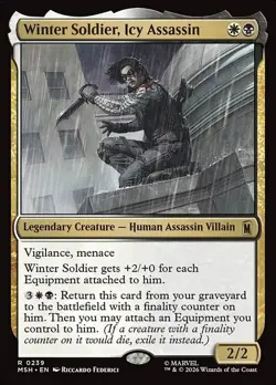 MTG Winter Soldier, Icy Assassin Marvel Super Heroes 239 NM Rare Ships Now - Image 1